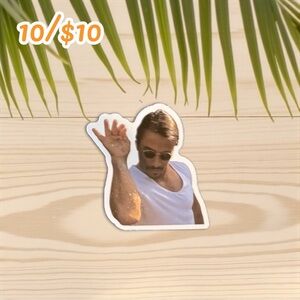 Salt Bae Meme Sticker – Funny Glossy Vinyl Decal – Approximately 2 1/2”